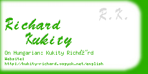 richard kukity business card